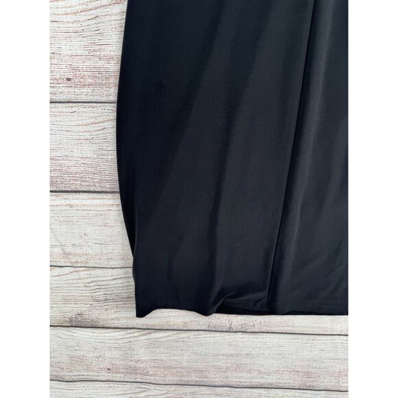 Lauren Ralph Lauren Ruffle Side Bodycon Dress Women's Size 6 Black/White Trim - Picture 6 of 12